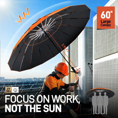 Goyaki Folding 16 Ribs Magnetic Umbrella, Designed for Outdoor Work