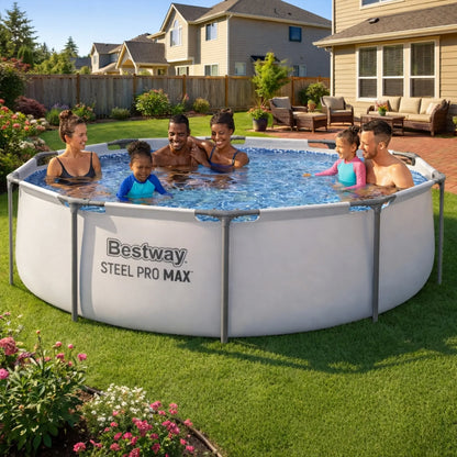 Goyaki Round Above Ground Outdoor Swimming Pool with Pump
