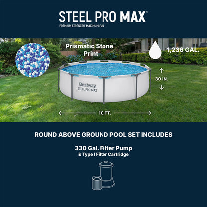 Goyaki Round Above Ground Outdoor Swimming Pool with Pump