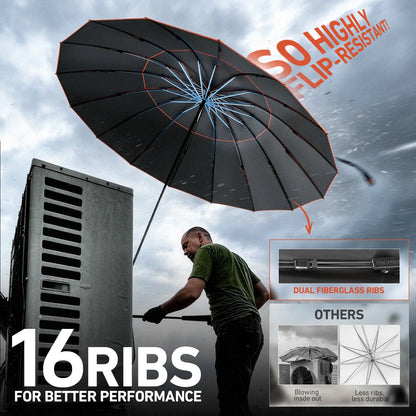 Goyaki Folding 16 Ribs Magnetic Umbrella, Designed for Outdoor Work